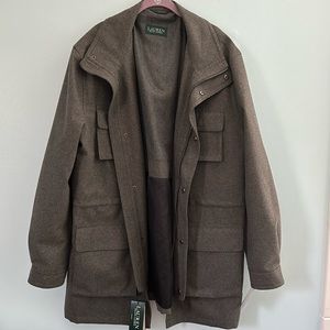 Mens 48L Ralph Lauren Wool Water Repellent Pea Coat